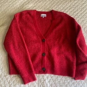 Alpaca wool blend Ganni sweater/cardigan